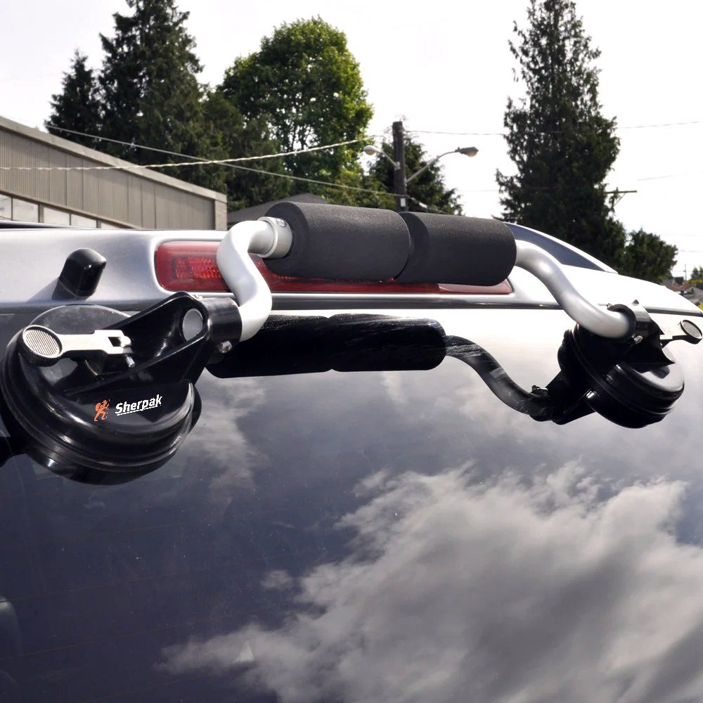 Sherpak Boat Roller mounted on a car